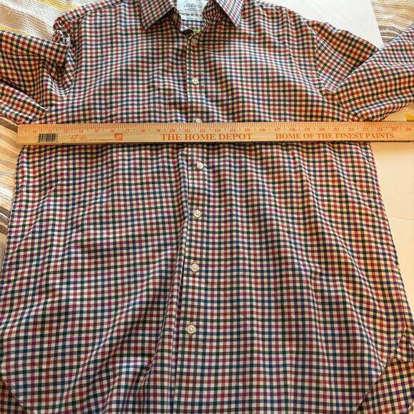 Charles Tyrwhitt Multicolored Check Button Long Sleeve Men's Size 16.5/35 Shirt - Picture 6 of 6